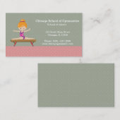 Niedliche Gymnastikfrau Visitenkarte (Vorne/Hinten)