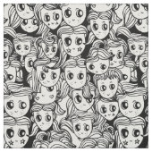 Niedliche Haar-Mädchen Stoff (Muster)