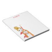 Niedliche Haarschnitt Whimsical Illustration Perso Notizblock (angewinkelt)