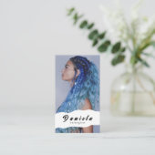 Niedliche Haarstille Schere Minimalistisch Blush P Visitenkarte (Stehend Vorderseite)