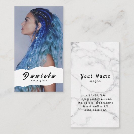 Niedliche Haarstille Schere Minimalistisch Blush P Visitenkarte (Vorne/Hinten)