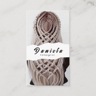 Niedliche Haarstille Schere Minimalistisch Blush P Visitenkarte