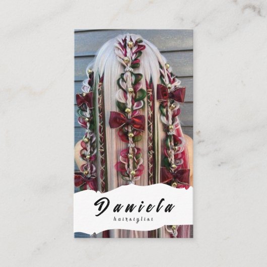 Niedliche Haarstille Schere Minimalistisch Blush P Visitenkarte (Vorderseite)