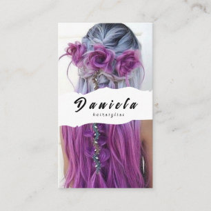 Niedliche Haarstille Schere Minimalistisch Blush P Visitenkarte
