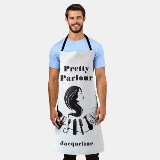 Niedliche Haarstyling-Schürze Schürze (Getragen)