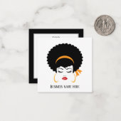 niedliche Haarstylistin Mitteilungskarte (Vorderseite/Rückseite Beispiel)