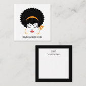 niedliche Haarstylistin Mitteilungskarte (Vorne/Hinten)