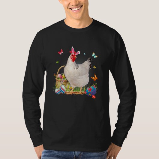 Niedliche Hähnchenküken Osterfest Jagd Eier Bauer  T-Shirt (Vorderseite)