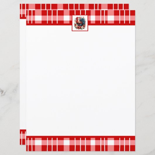 Niedliche Hahnenfahrer auf Papier (Vorne/Hinten)