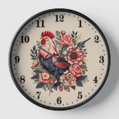 Niedliche Hahnenfahrer Uhr (Vorderseite)