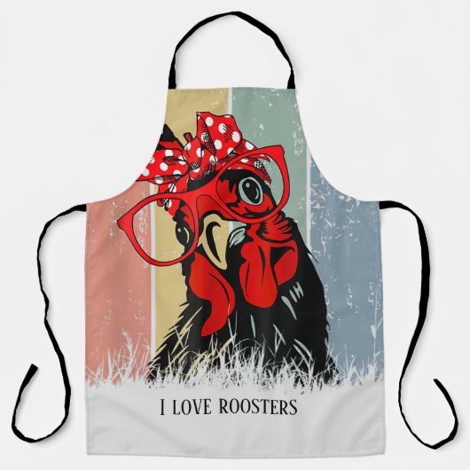 niedliche Hahnenliebhaber fügen Text hinzu Schürze (Vorderseite)