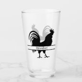 niedliche Hahnenliebhaber tragen den Namen Glass Glas (Vorderseite)