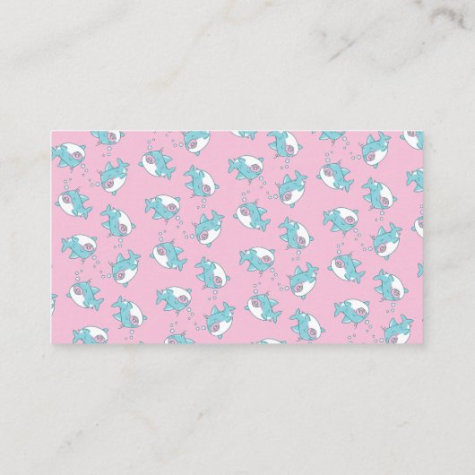 Niedliche Hai-Baby-Dusche Kawaii schätzt wie viele Begleitkarte (Rückseite)