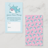 Niedliche Hai-Baby-Dusche Kawaii schätzt wie viele Begleitkarte (Vorne/Hinten)