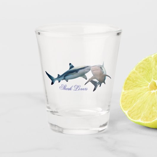 Niedliche Hai-Liebhaber Schnapsglas (Vorderseite)
