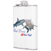 Niedliche Hai-Liebhaber Shotglas Flachmann (Links)