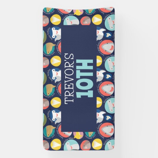 Niedliche Haiarten Banner (Vertikal)