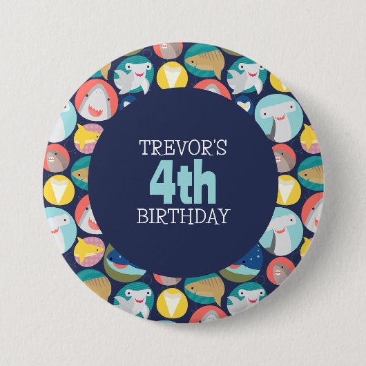 Niedliche Haiarten Button (Vorderseite)