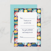 Niedliche Haiarten Dankeskarte (Vorne/Hinten)