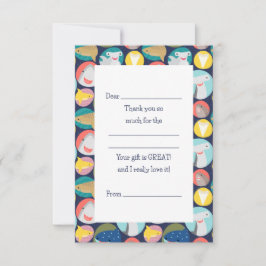 Niedliche Haiarten Dankeskarte