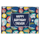 Niedliche Haiarten Große Geschenktüte (Rückseite)