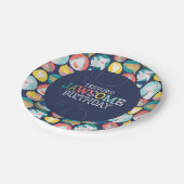 Niedliche Haiarten Pappteller (Schrägansicht)