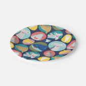 Niedliche Haiarten Pappteller (Schrägansicht)