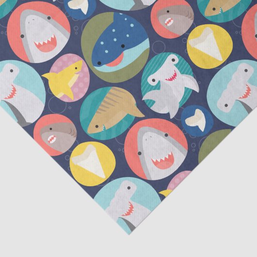 Niedliche Haiarten Seidenpapier (Ausschnitt)