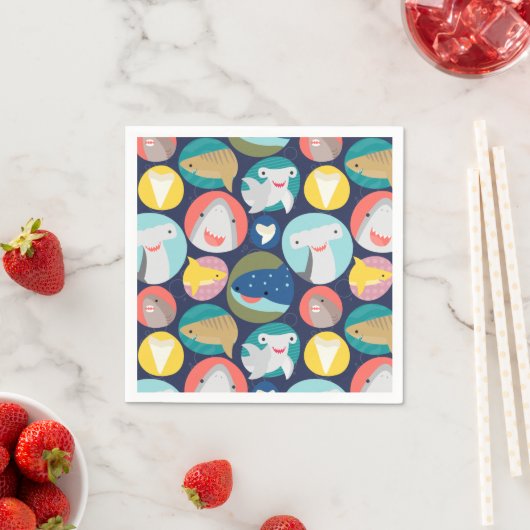 Niedliche Haiarten Serviette (Beispiel)