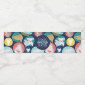 Niedliche Haiarten Wasserflaschenetikett (Einzelnes Label)