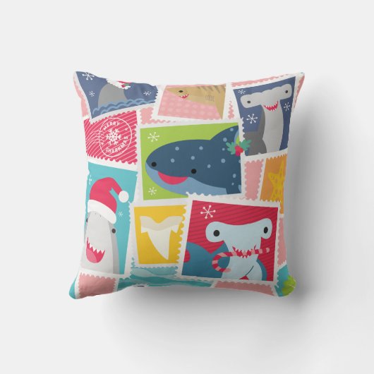 Niedliche Haiarten Weihnachten Kissen (Rückseite)