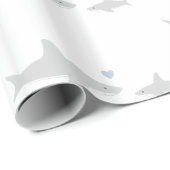 Niedliche Haie | Babyduschpapier Geschenkpapier (Rolleneckpunkt)