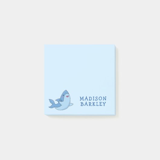 Niedliche Haie Kinder nach dem Auftauchen Post-it Klebezettel (Vorderseite)