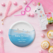 Niedliche Haie und Ozeane | Baby Shower Paper Plat Pappteller (Party)