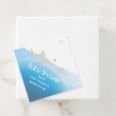 Niedliche Haie und Ozeane | Babydusche Geschenkanhänger (Beispiel)