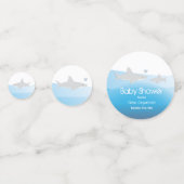 Niedliche Haie und Ozeane | Babydusche Konfetti (Rückseiten)