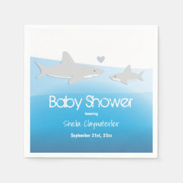 Niedliche Haie und Ozeane | Babyduschpapier Napkin Serviette