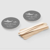 Niedliche Haifische mit solidem grauem Hintergrund Fächer (Non-assembled)