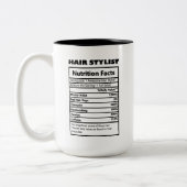niedliche Hair Stylist-Fakten Zweifarbige Tasse (Links)