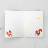 Niedliche Hallen mit Tieren Dankeskarte (Innenseite)