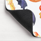 Niedliche Halloween-Abbildung mit Kürbis und Flede Mousepad (Ecke)