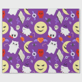 Niedliche Halloween-Attribute Geschenkpapier (Flach)