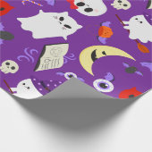 Niedliche Halloween-Attribute Geschenkpapier (Ecke)