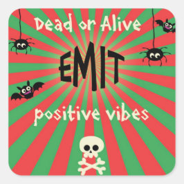 Niedliche Halloween-Aufkleber Quadratischer Aufkleber