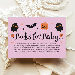 Niedliche Halloween Baby Shower Books Begleitkarte