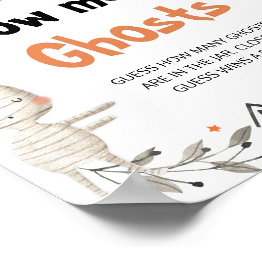 Niedliche Halloween-Babydusche schätzt wie viele G Poster (Ecke)