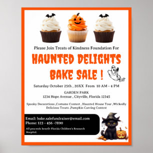 Niedliche Halloween Bake Sale Fundraiser Poster