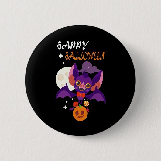 Niedliche Halloween Bat Gifts Idee Button (Vorderseite)
