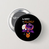 Niedliche Halloween Bat Gifts Idee Button (Vorne & Hinten)