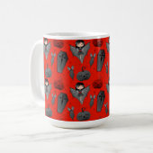 NIEDLICHE HALLOWEEN BATGIRLS PUMPKINS BLUME KAFFEETASSE (Vorderseite Links)